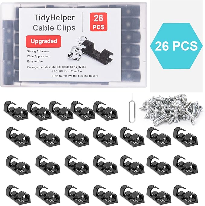 Wire Clips Black, Heavy Duty Extension Cord Clips - Image 6