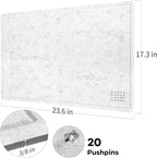 Bulletin Board, 24 x 18 inches Felt Board Decorative Pin Board, Cork Board - Image 6