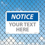 Custom OSHA Style Notice Sign 12" x 18" Plastic Sign, Customizable "Your Text - Image 3
