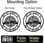 Metal Name Signs Personalized, Nautical Compass GPS Coordinates Metal Sign - Image 8