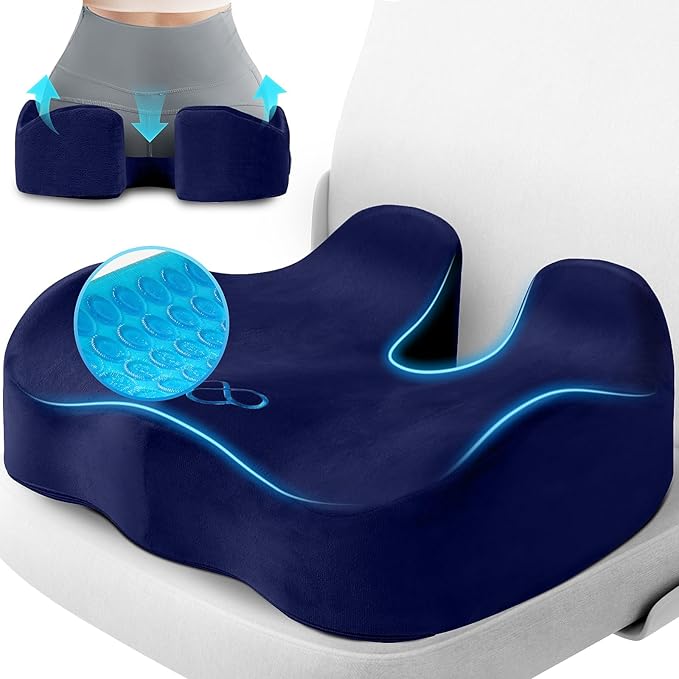 CushyOasis Seat Cushion, Gel Chair Cushions, Office Chair Cushions, Anti-Slip by CushyOasis
