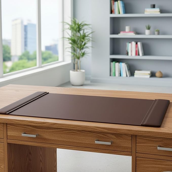 DACASSO Leather Desk Pad with Side Rails - Image 2