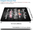 IMAYONDIA Rustic Black Wood Grain Mouse Pad, Mousepad Inspirational Quotes - Image 2
