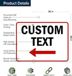 Custom Arrow, Custom Directional Sign, Left Arrow, 36x48 Inches, Rust Free - Image 6