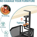 Under Desk Cable Management Tray, No Drill Mesh Desk Cable Tray, Wire - Image 7
