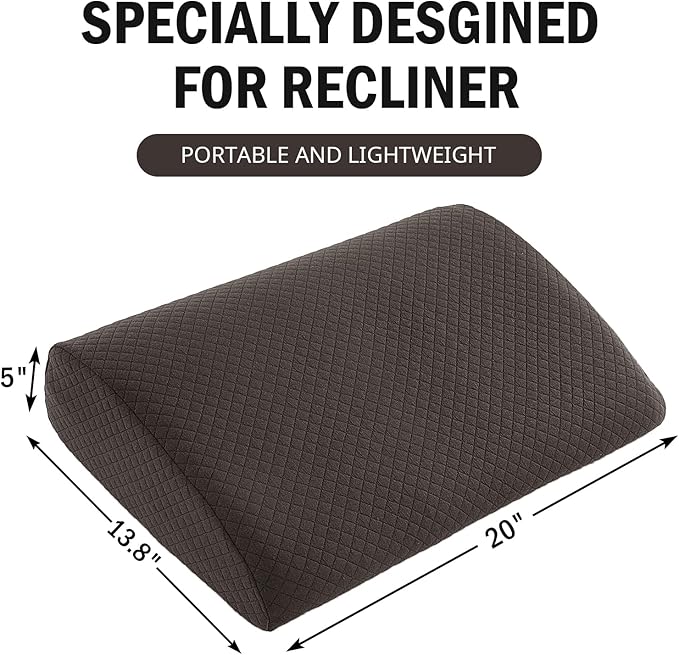 HOMBYS Lumbar Support Pillow for Recliner Chair, Memory Foam Back Support - Image 6