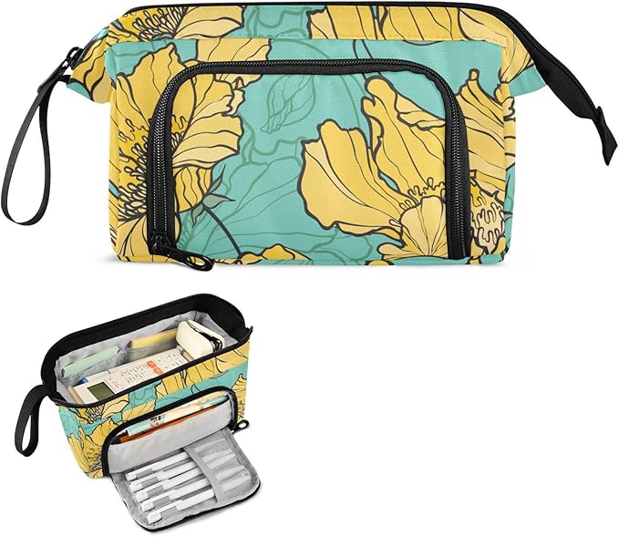 Bolaz Big Capacity Pencil Pen Case Pouch Bag School College Office Organizer - Image 2