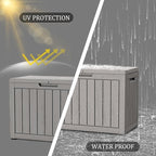 Yardgrace 50 Gallon Lockable Resin Deck Box, Waterproof & UV-Resistant Outdoor - Image 4