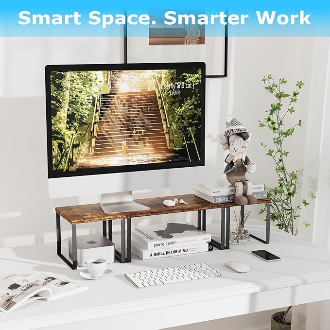 Aothia Wood Desktop Shelf for Top of Desk - Image 8