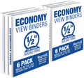 Samsill 0.5 Inch 3 Ring Binder, Made in USA, Economy Round Ring, 100 Sheet