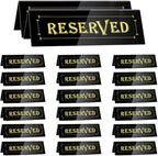 WATHFKCU 20PCS Acrylic Reserved Table Tent Signs, Reservation Seat Signs by WATHFKCU