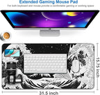 Gaming Mouse Pad, 31.5x15.7 inch Large Extended Computer Keyboard Mouse Mat - Image 2