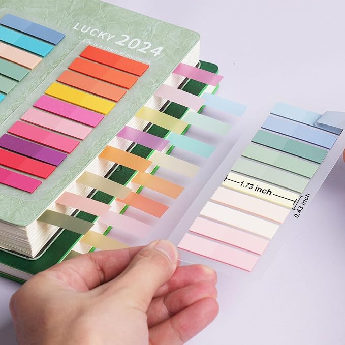 Book Tabs for Annotating, Sticky Tabs Transparent Small Sticky Notes Flags - Image 2