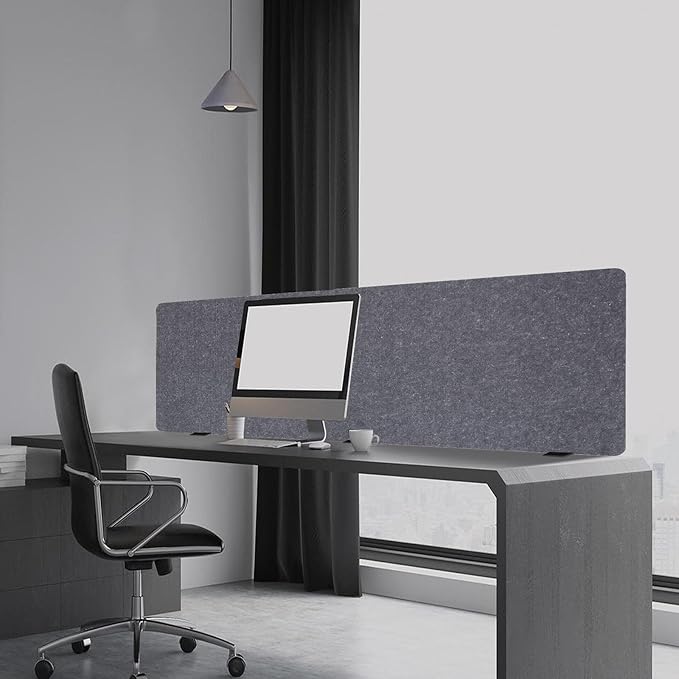 Clamp-on 60" x 24" Desk Divider Privacy Panel - Image 2