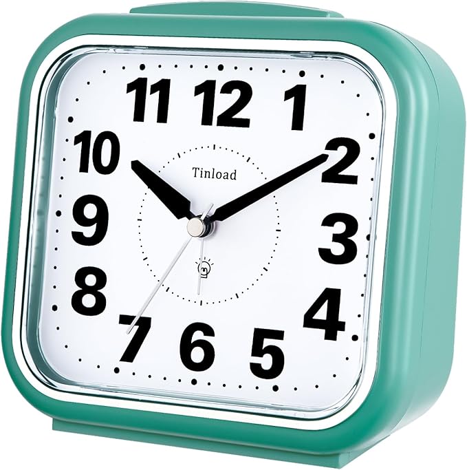 Tinload 5.5" Large No Ticking Analog Alarm Clock, Silent Readable - Image 8