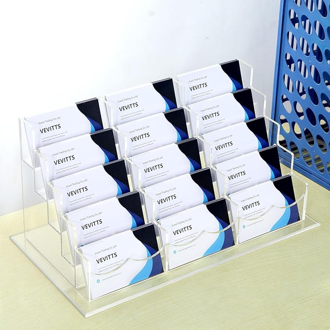 Vevitts Acrylic Business Card Holder - Image 4