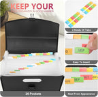 Uquelic 26 Pockets Expanding File Folder Organizer - Image 2