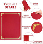 gisgfim 15Pcs Certificate Holders Diploma Covers Single Sided Gold Foil Border - Image 4