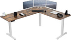 VIVO Electric Corner 75 x 63 inch L-Shaped Standing Desk, Memory Height by VIVO