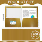 Yeaqee 100 Pack 2 Pockets Glossy Laminated Paper Folder First Day of School - Image 2