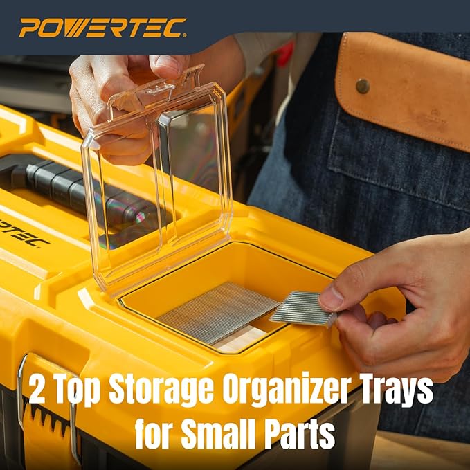 POWERTEC 22-Inch Tool Box with Trays - Image 7