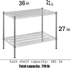 Regal Altair 21" Deep x 36" Wide x 27" Height Wire Shelving Kit | 2-Tier | NSF - Image 3