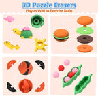 Animal Erasers for Kids 50 Pack Kid's Eraser Bulk Pull Apart Erasers 3D Puzzle - Image 5