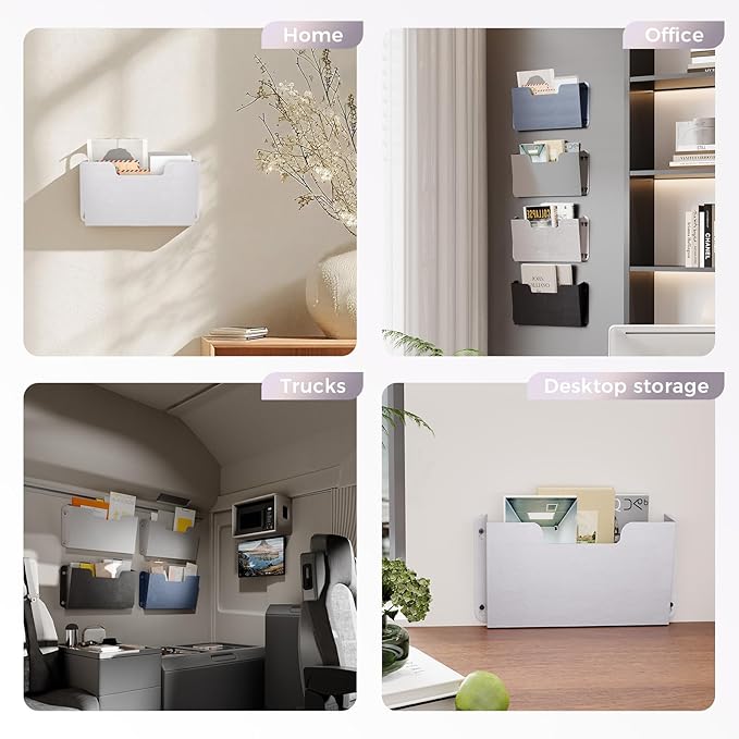 OSKIE DR POCKET RACK Wall-Mounted File Rack, Single Pocket, Metal Organizer - Image 9