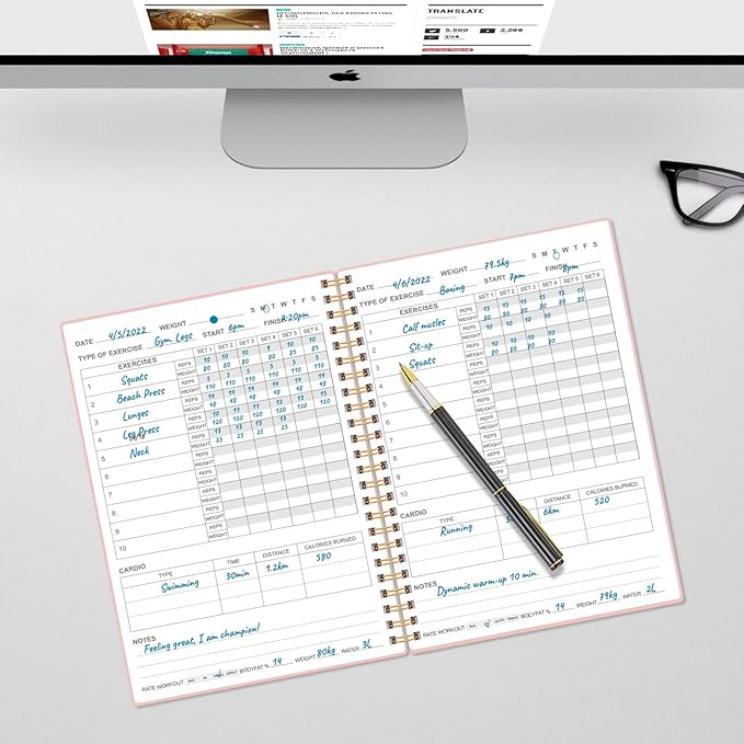 Fitness Journal for Women & Men, A5 Workout Journal/Planner Daily Exercise Log - Image 6