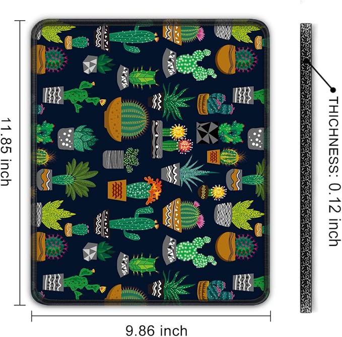 Auhoahsil Mouse Pad, 12 x 10 in Cactus Theme Computer Mouse Pad - Image 7