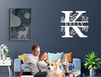 Custom Metal Name Sign | Split Letter Monogram Wall Decor | Personalized Family - Image 3
