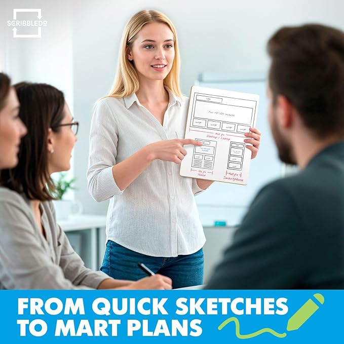 Set of 12 Small White Board Dry Erase Boards Classroom Pack Mini White Boards - Image 8