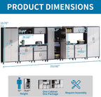 garage storage cabinets system 11pcs workshop set with shown in use