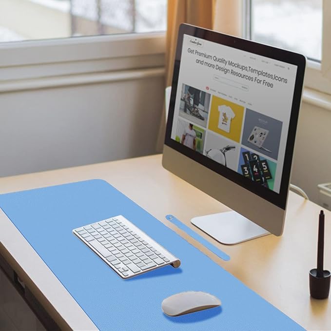 Boutilon Leather Desk Pad Protector, Non-Slip Mouse Pad, Laptop Desk Pad - Image 7