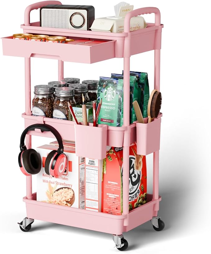 Sorgion 3 Tier Rolling Cart Organizer, Laundry Room Bathroom Organizers and by Sorgion