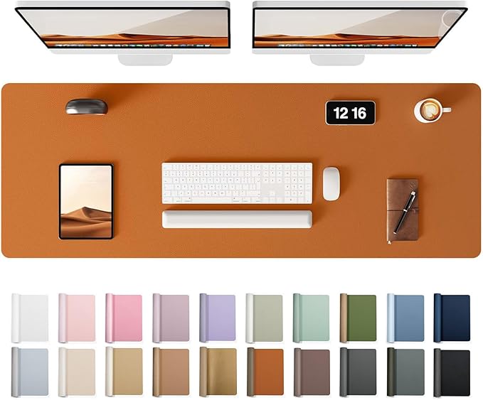 YSAGi Leather Desk Protector, Office Mat, Large Mouse Mat, Non-Slip PU Leather by YSAGi