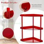 Sezanrpt 3 Tier Acrylic Corner Shelf Organizer Storage 9.5x9.5x15.7 Inch - Image 4