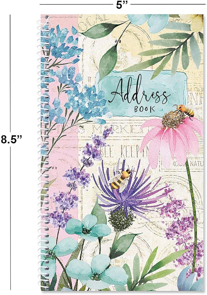 Current Wildflower Sanctuary Address Book-94 Pages;Small 5" x 8-1/2" Size - Image 3