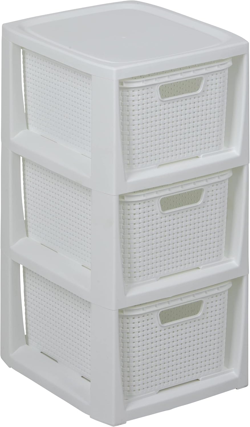 BranQ Home Essential Shelf in Rattan Design, BPA-Free Plastic PP (Polypropyle...