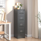 Yukimo 4 Drawer File Cabinet, Vertical File Cabinet - Image 2