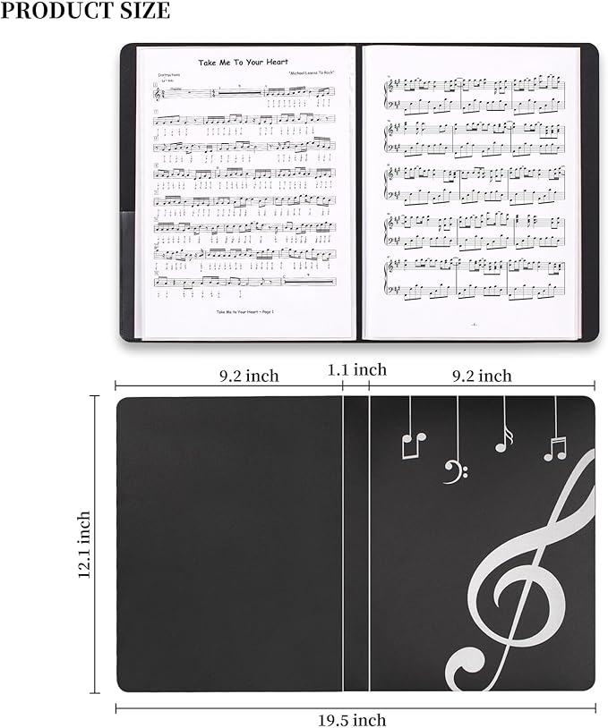 Music Folder Sheet Music Folders 9 Pack Binder Music Choral Storage Holder Band - Image 3