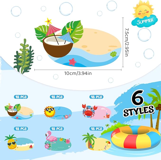 Henoyso 108 Pcs Summer Desk Name Tags - Image 2