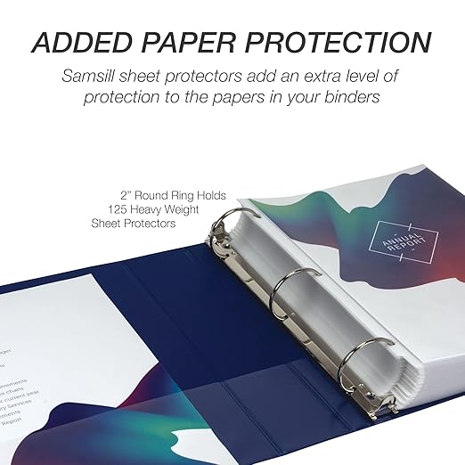 Samsill 2 Inch 3 Ring Binder, Made in USA, Economy Round Ring, 425 Sheet - Image 7
