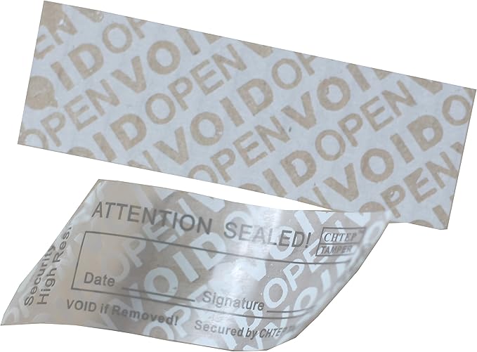 ChtepTamper 100 Pieces Total Transfer Tamper-Evident Stickers Security Labels - Image 2