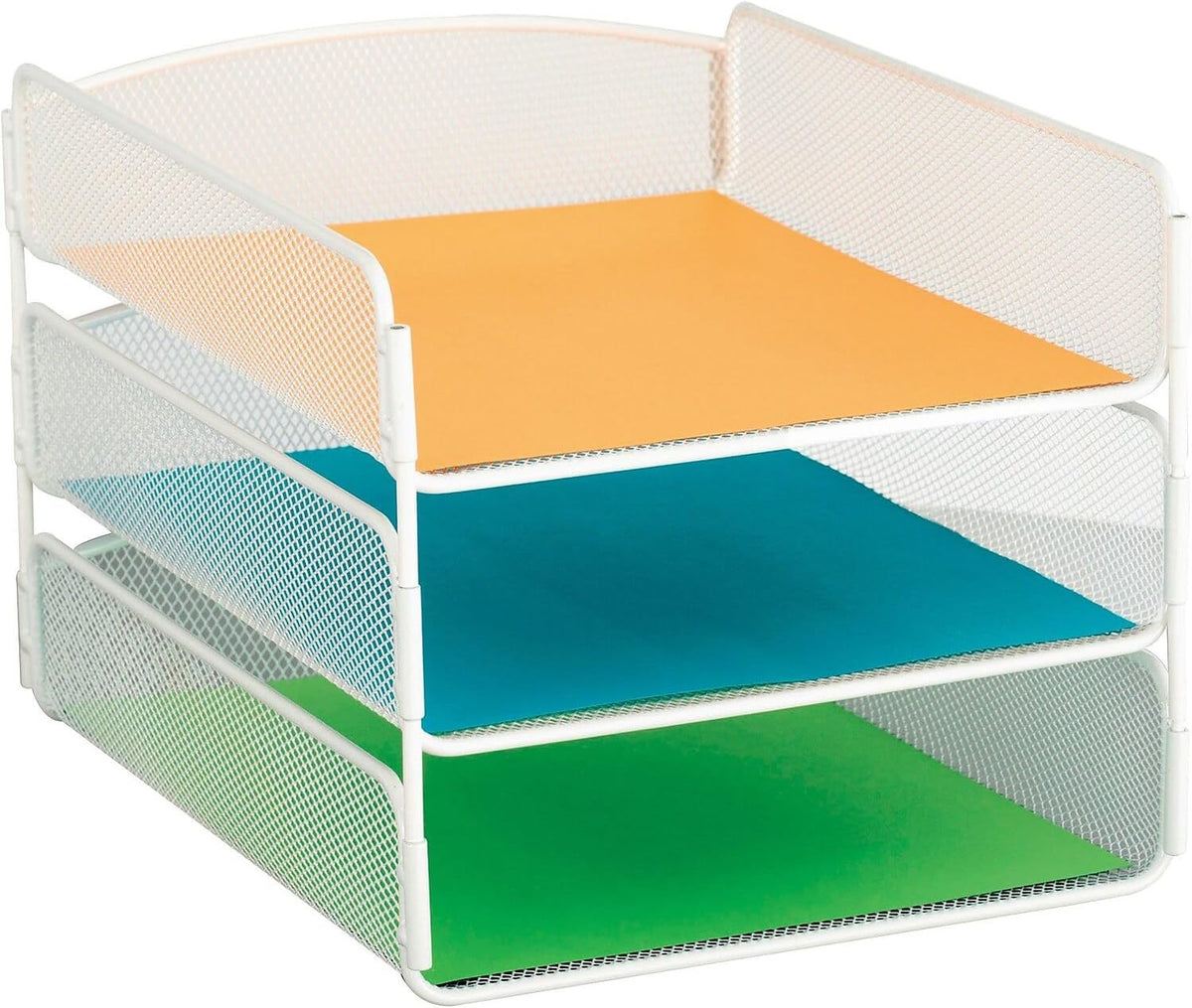 Safco Onyx Desk Organizer, 3 Trays, Office and Classroom Mailbox, Paper and M...