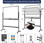 Large Dry-Erase Rolling Magnetic Whiteboard - Image 2