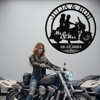 Custom Motorcycle Couple Metal Signs Personalized Couple Name Sign Motorbikes - Image 3