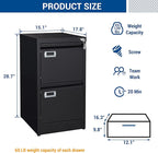 Fesbos 2 Drawers Vertical File Cabinets - Image 3