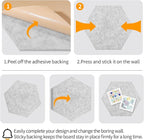 12'' Medium Hexagon Cork-Bulletin Board Tiles Adhesive 10PCS 12x10 inch - Image 7