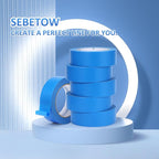 SEBETOW 10 Rolls Painters Tape 1.41 inch Bulk Painter Tape Blue Wide Roll - Image 3